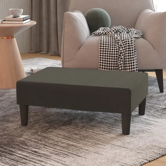 vidaXL Fodskammel 78x56x32 cm mørkegrå fløjl