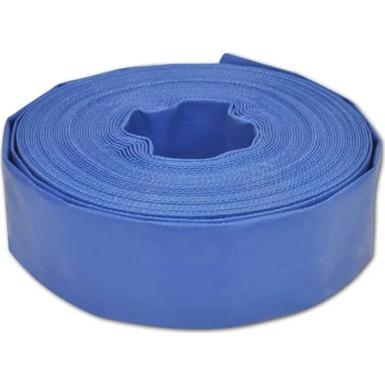 vidaXL flad slange 100 m 3" PVC, forstærket med spirallag og polyestertråde