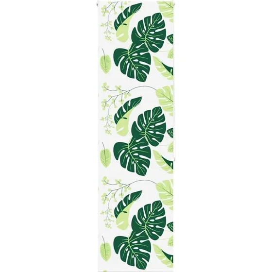 vidaXL Bruserullegardin 70x240 cm Grønne Blade