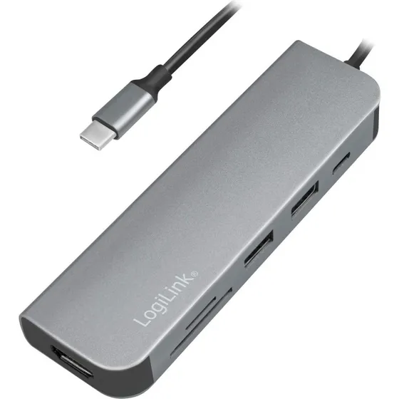 LogiLink USB-C Multi-Hub HDMI/PD/DeX, 6-i-1, kompakt og lommefyldt
