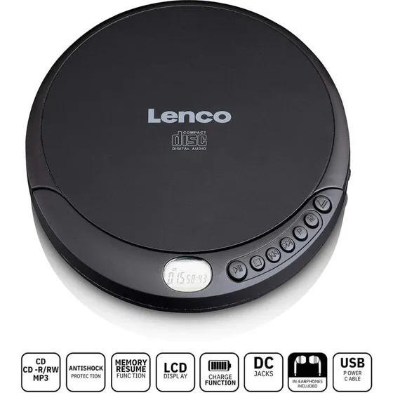 Lenco CD-010 Bærbar CD-afspiller med ladefunktion