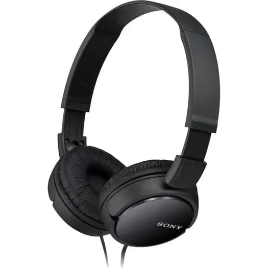 Sony MDR-ZX110 Foldbare On-Ear-hovedtelefoner, Sort