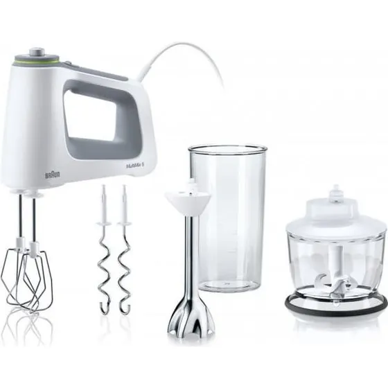 Braun MultiMix 5 HM5137WH Håndmixer, 750 W, Hvid/Grå