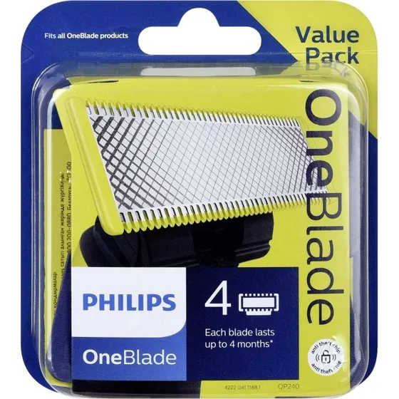 Philips OneBlade QP240/50 4 stk erstatningsblade