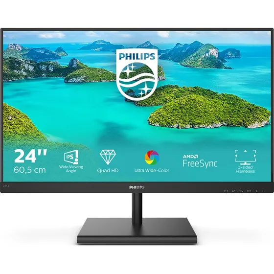 Philips 245E1S 23,8" IPS 2560x1440 75Hz Gaming-skærm