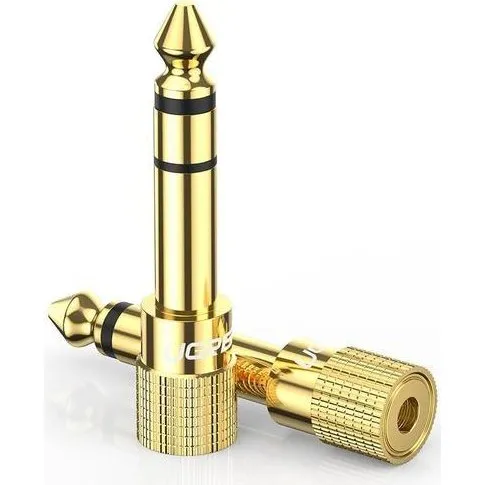UGREEN 6,35 mm han til 3,5 mm hun adapter, guld