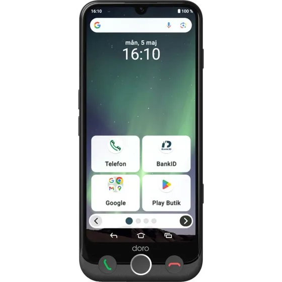 Doro Smartphone 4G Aurora A31 Grafit-grå