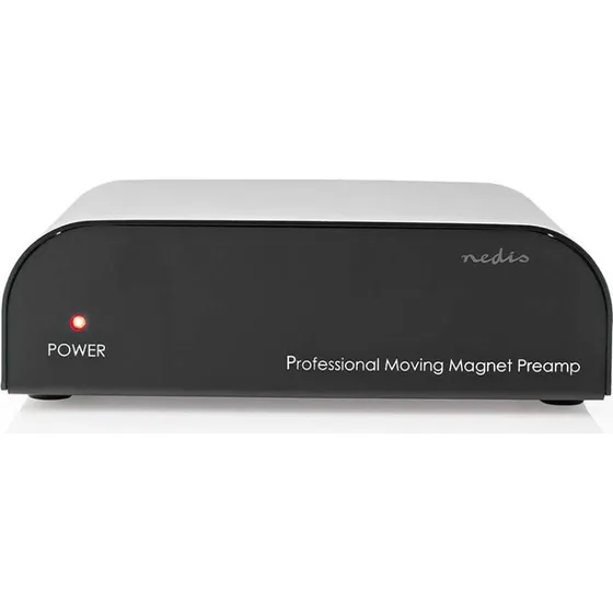 Nedis AAMP2411BK Forforstærker, Sort, 2 Kanaler, RCA, Phono