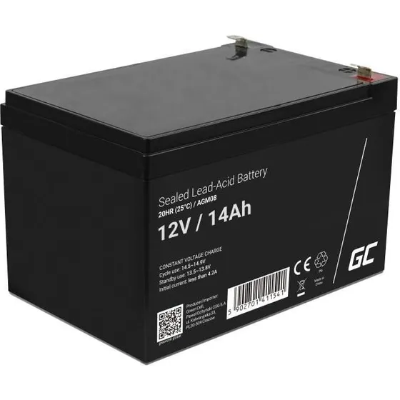 Green Cell AGM08 12 V 14 Ah AGM-batteri