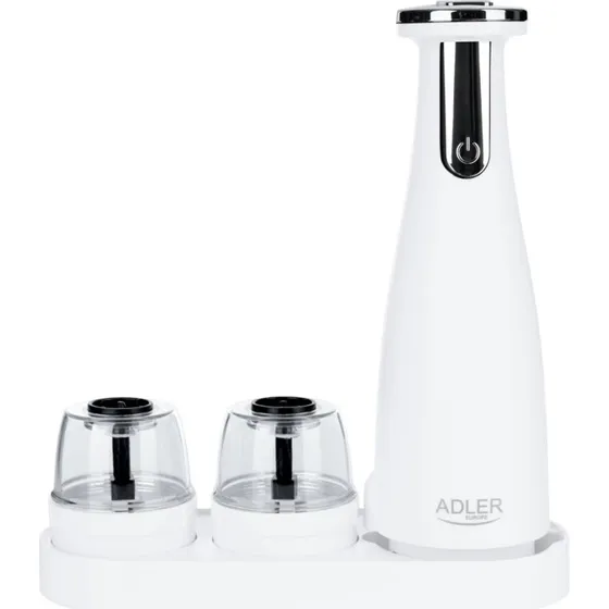 Adler AD 4449W Elektrisk Salt- og Peberkværn, Hvid