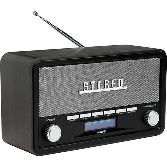 Denver DAB-18DARKGREY DAB-bærbar radio med Bluetooth, grå