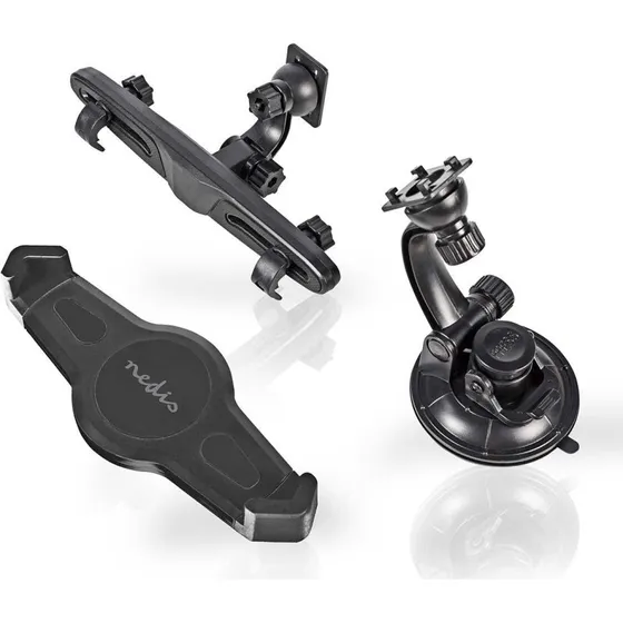 Nedis TCMT300BK Tablet Holder til Bil, 12" Justérbar, Vindue & Nakkestøtte