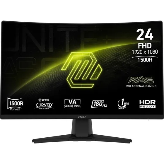 MSI MAG 242C 24" buet gaming-skærm, 180Hz, VA, KVM-switch
