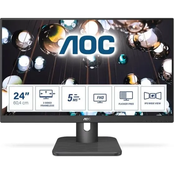 AOC 24E1Q 24" Full HD IPS-skærm, sort