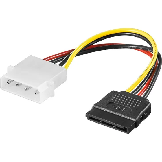 Goobay SATA Strømadapter 4-pin til 15-pin, 13 cm