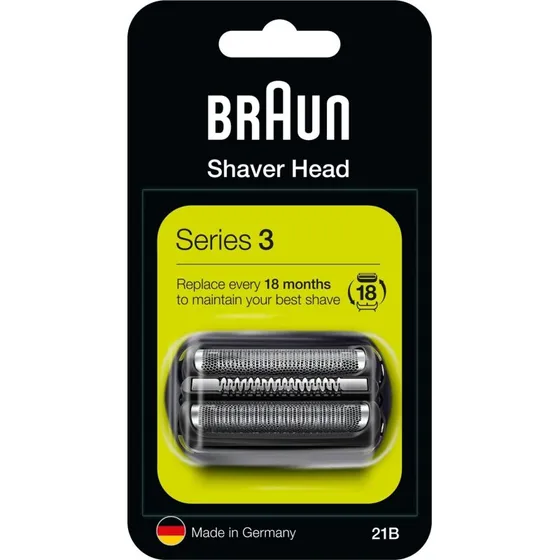 Braun Barberhoved 21B, sølv/sort