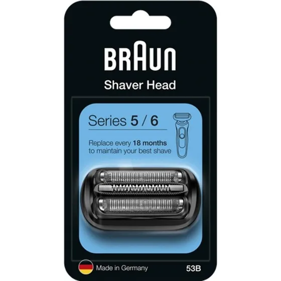 Braun Skærhuvud 53B Sort/Sølv