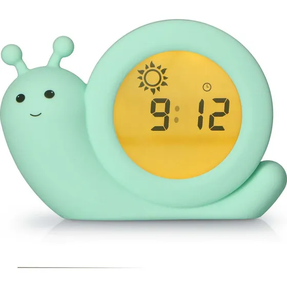 Alecto Simon Snegl Sleep Trainer natlampe & vækkeur, mintgrøn (BC110GN)