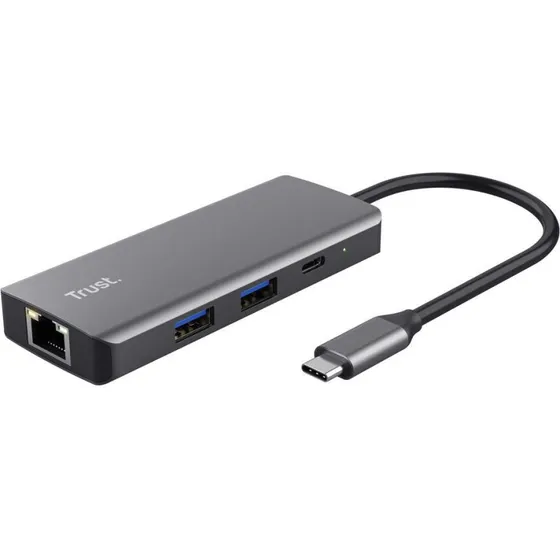 Trust Dalyx USB-C Hub 24968, 6-i-1, sølv