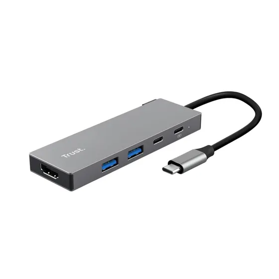 Trust 26062 USB-C Hub 5-porte Grå