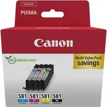 Canon CLI-581 Multipak 4 farver (BK/C/M/Y)
