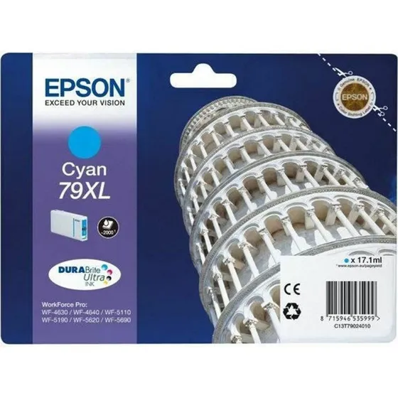 Epson 79XL Cyan Blækpatron – Original, 2000 sider