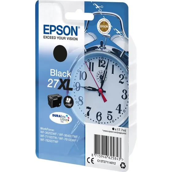 Epson 27XL DURABrite Ultra Sort Blækpatron C13T27114012