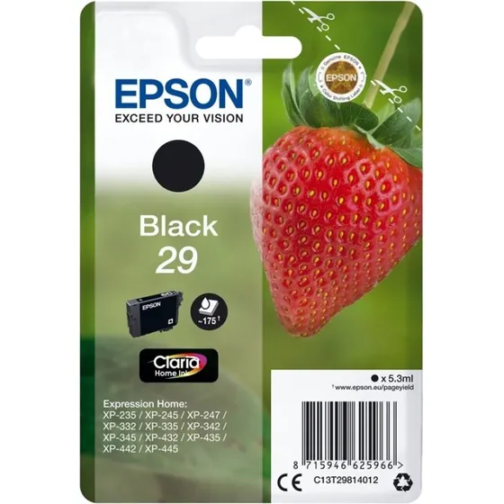 Epson Strawberry T2981 Sort Pigmentblæk 5,3 ml