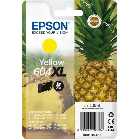 Epson 604XL Gul Ananas Høj Kapacitet