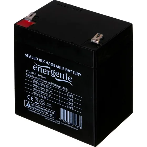 Gembird BAT-12V5AH 12 V, 5 Ah VRLA-batteri