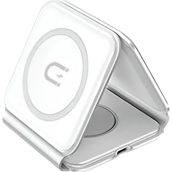 Dudao A11N 15W 3-in-1 Trådløs Oplader - Hvid
