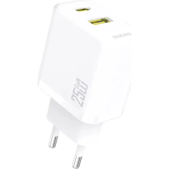 Dudao A26T GaN 25W USB-C & USB-A Hvid Oplader