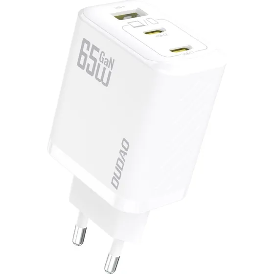 Dudao A29 65W GaN Vægoplader 2x USB-C 1x USB-A Hvid