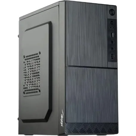 Akyga AK35BK Micro Tower-kabinet, sort, til hjem og kontor