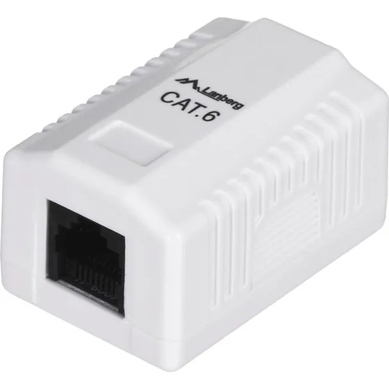 Lanberg Overflademonteret Cat.6 RJ45 Netværksudtag, Hvid