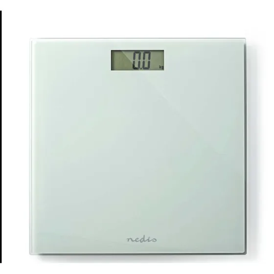 Nedis PESC500WT Personvægt, Hvid, Hærdet Glas, 150 kg