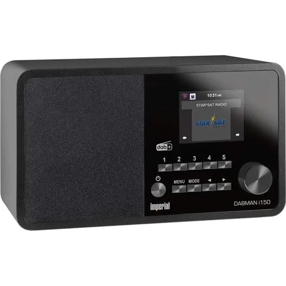 Imperial DABMAN i150 Kompakt Hybridradio til DAB+/FM/Internet, Sort