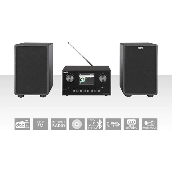 Imperial DABMAN i310 CD Hybrid Mikro Hi-Fi System, Sort