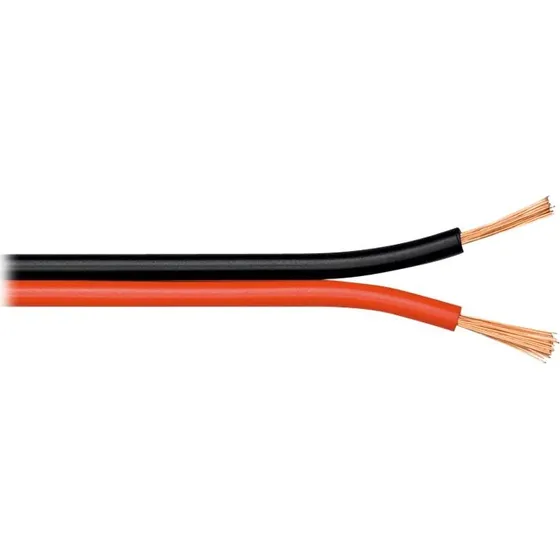 Goobay Højttalerkabel 2x0,75 mm² rød/sort 25 m CCA
