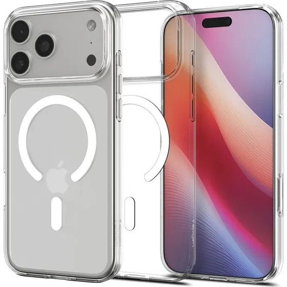 Spigen Liquid Crystal MagSafe Cover til iPhone 17 Pro Max, klar hvid