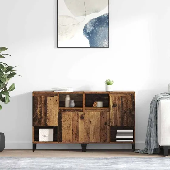 vidaXL 2 stk Gammelt træ Sideboard 60 x 35 x 70 cm Konstrueret træ