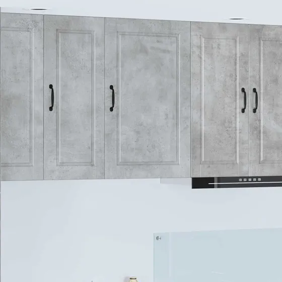 vidaXL Panel til opvaskemaskine med hylde, Beton Grå, 50 x 31 x 80 cm