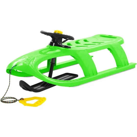 Ukendt mærke kælk med rat 102,5x40x23 cm grøn