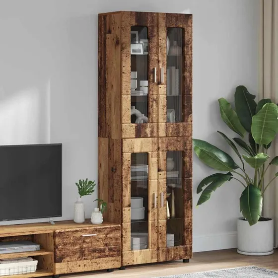 vidaXL Highboard FLORIN Gammelt træ 60x35x182 cm