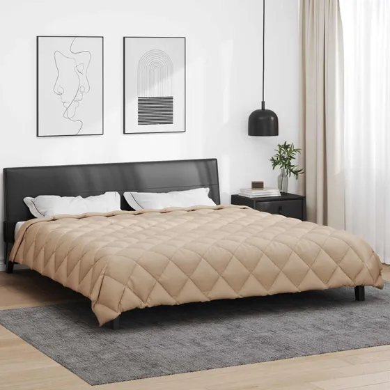 vidaXL Vinterdyne Gråbrun 220 x 260 cm Mikrofiber