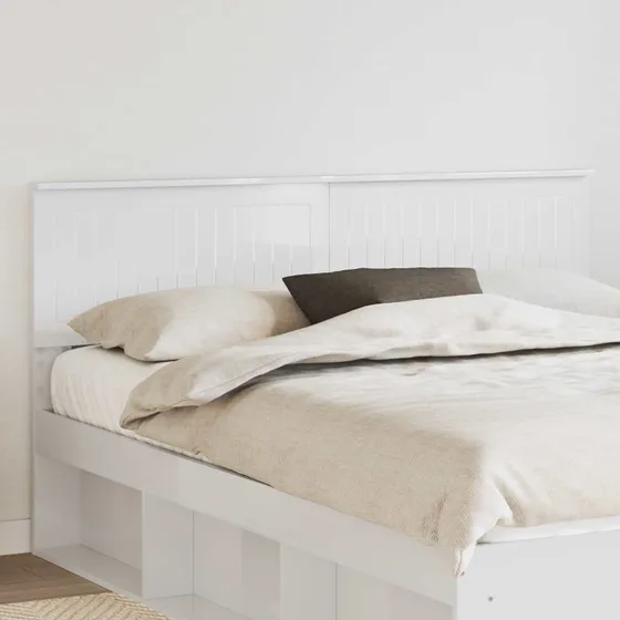 vidaXL Hovedgærde Gloss Hvid 160 cm Konstrueret Træ