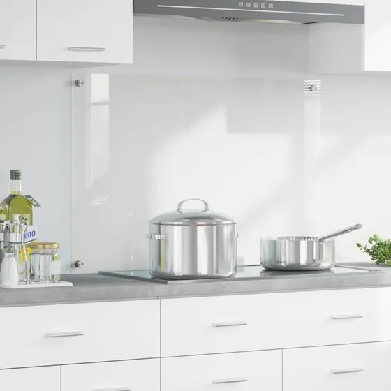 vidaXL Køkkenbacksplash 90 x 60 cm hærdet glas, transparent