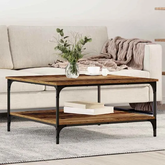 vidaXL Sofabord Gammelt Træ 80x80x40 cm