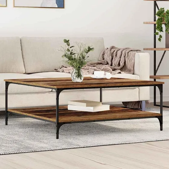 vidaXL Sofabord Gammelt Træ 100 x 100 x 40 cm