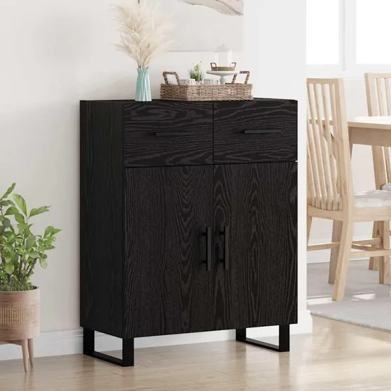 Eg Sidebord med skuffe, Sort, 69,5 x 34 x 90 cm